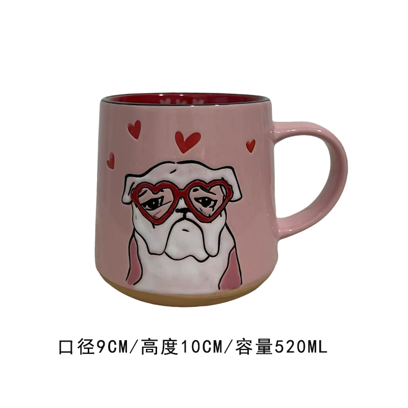 Cerámica bajo vidriado pintado a mano linda taza de gato taza de agua taza de desayuno taza de avena pareja micro pomelo