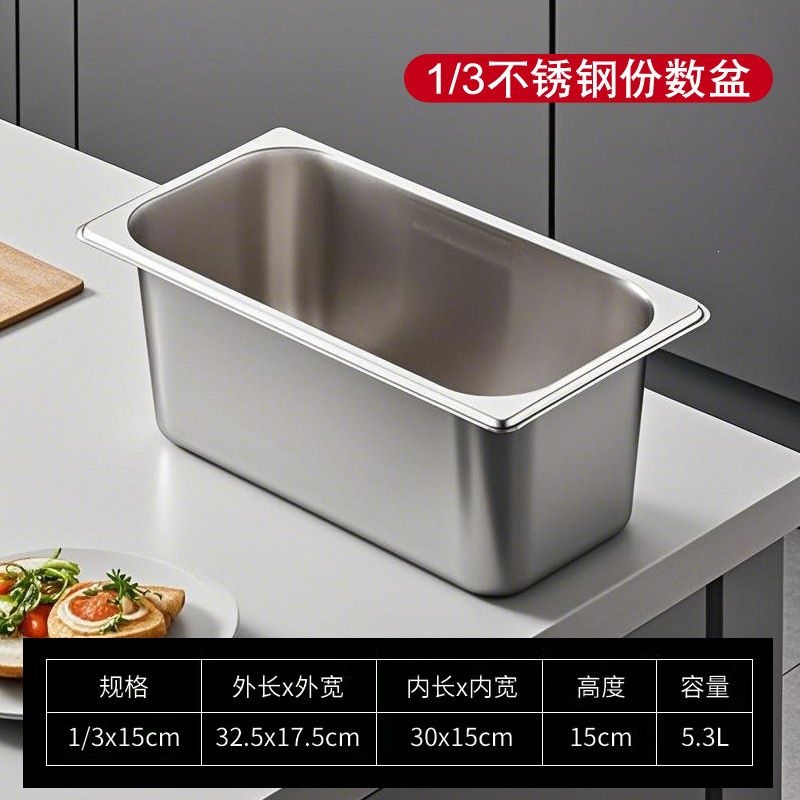 Contenedor Gastronómico con Tapa, Acero Inoxidable 201, Rectangular, para Carros de Comida Rápida