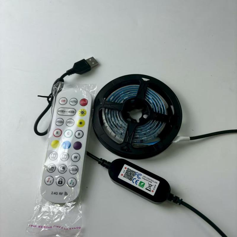 5050RGB低压电视背景灯家具氛围灯带app蓝牙按键音乐控制2.4G遥控|undefined