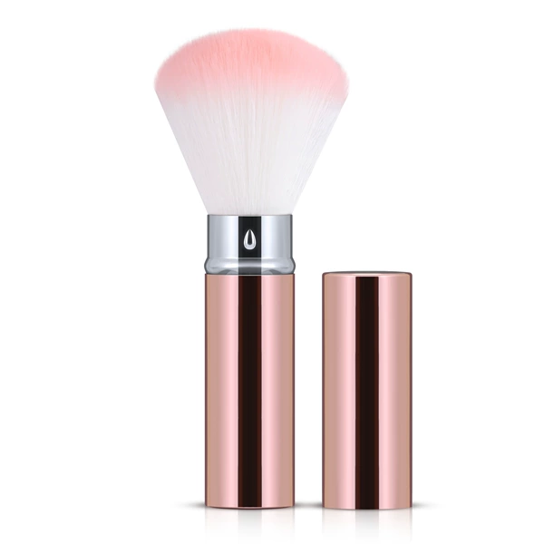 Rose gold retractable brush silver ring-white base powder peak hair 12*2.3cm
