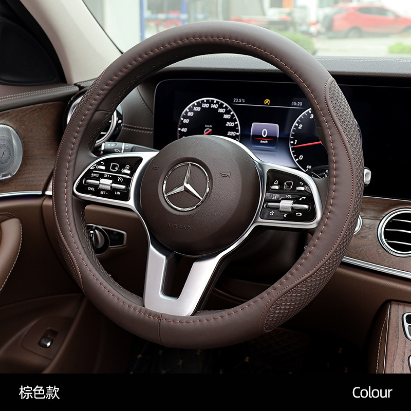 Cross-Border Car Steering Wheel Cover, Universal for All Seasons, Non-Slip, Wear-Resistant, Sweat-Absorbent, High-End Steering Wheel Cover, Car Supplies