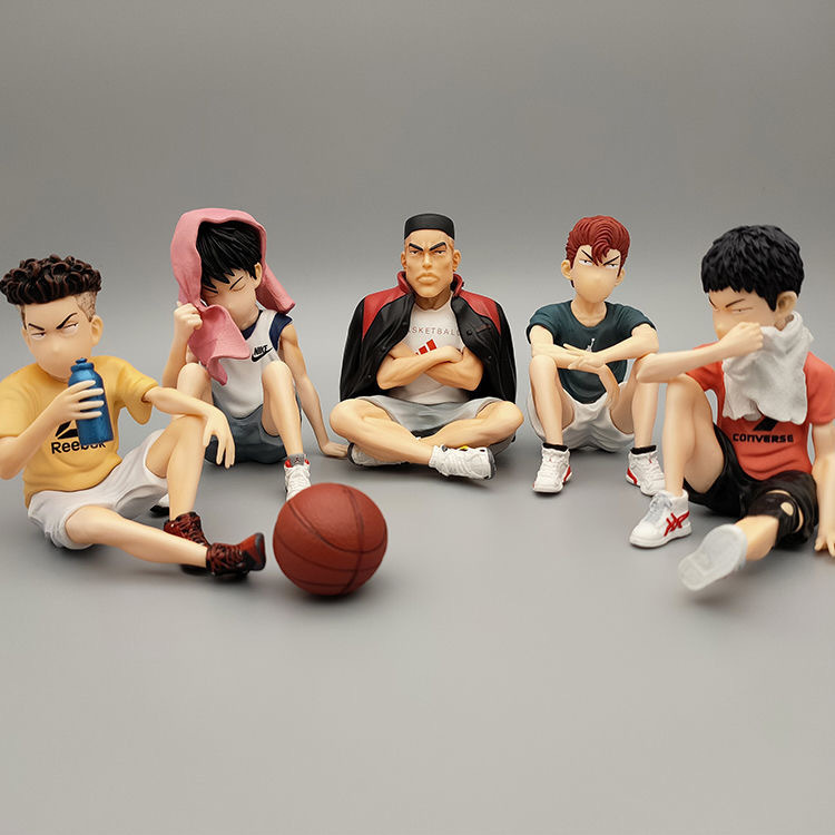 Slam dunk hand-made fashion clothes basketball sitting posture car five people in northern Hunan five Tigers Cherry Blossom Road Liuchuan Maple Q