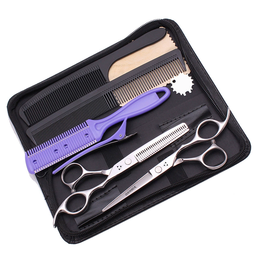 DAMBER haircut scissors flat cut teeth shear non-traceless teeth 10%-15%apprentice junior home hair kit