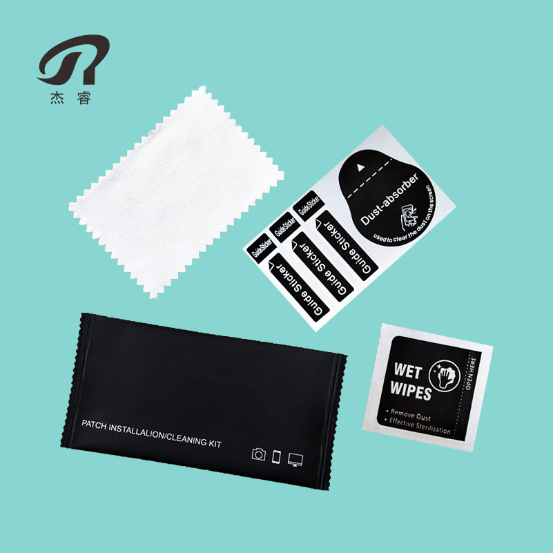 Fabricante spot teléfono móvil pasta de eliminación de polvo templado juego de limpieza de pantalla bolsa de alcohol de desinfección kit de ayuda de película