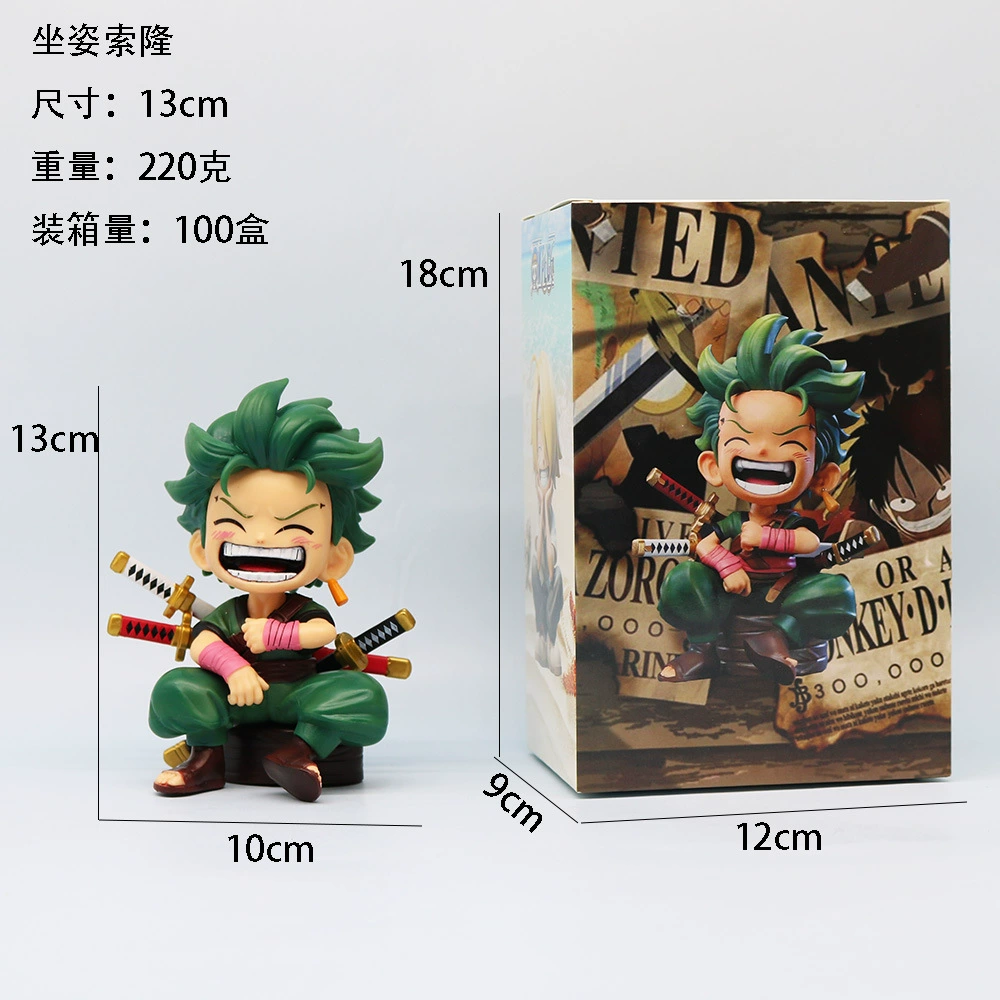 Плакат-открытка с сидением One Piece версии Q Серия Луффи Саурон Шаньчжи миниатюра модель для офиса декоративная модель автомобиля