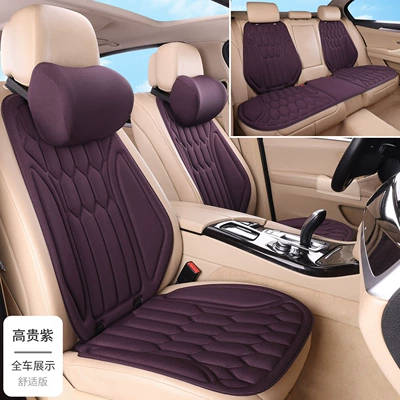 Four Seasons Pad – design, non-slip and breathable - noble-purple-full-set-of-seven-pieces-2-headrests-thermoformed-in-one-piece
