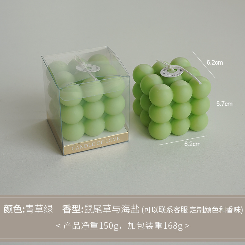 Cubo de Rubik Vela Regalos de mano Ambiente creativo transfronterizo Adornos hechos a mano Regalos de cumpleaños Personalización de velas aromáticas