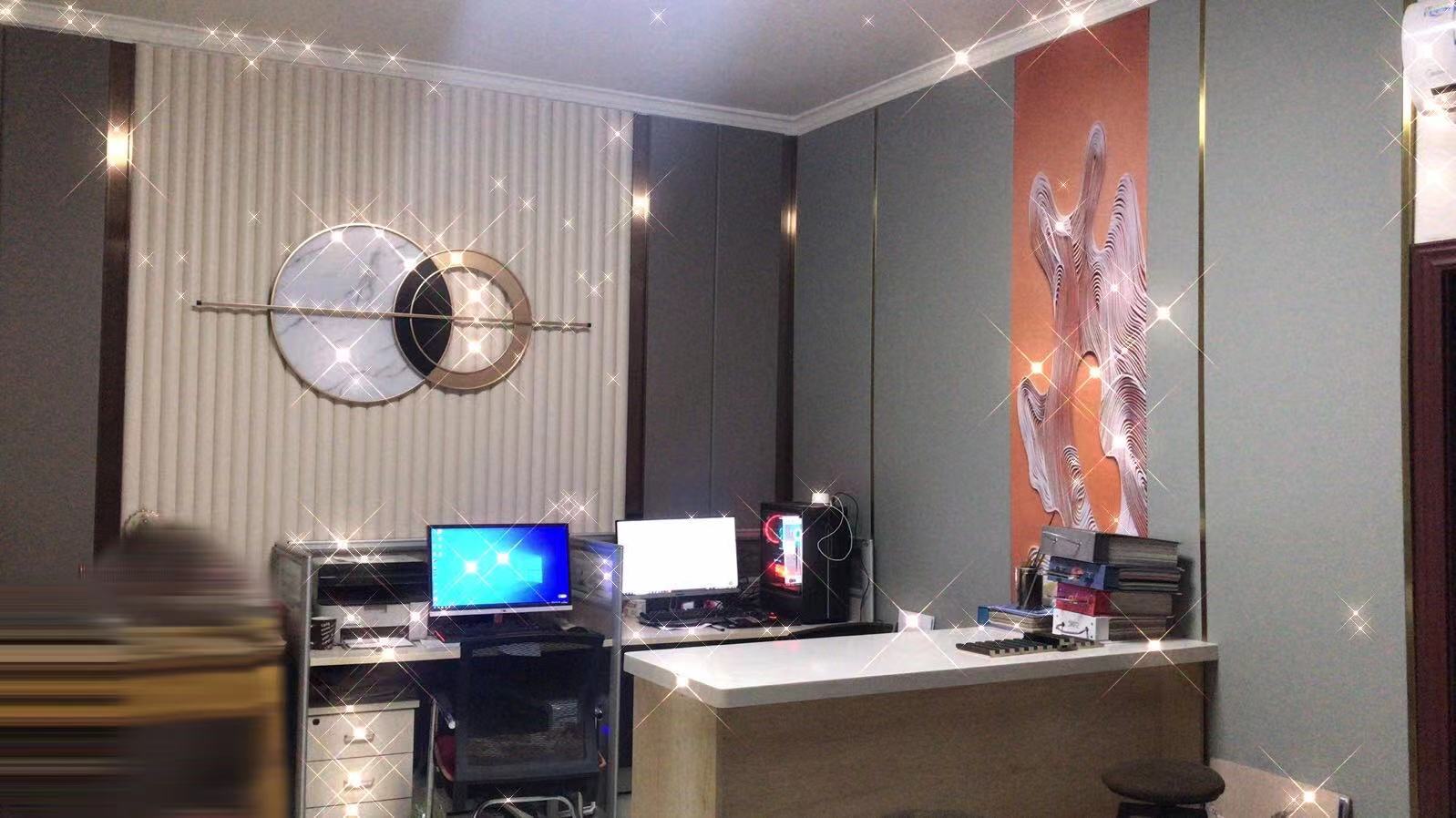 modern Hard pack Simplicity bedroom Background wall Bedside Cylinder a living room sofa television Soft roll TV Wall Metal strips