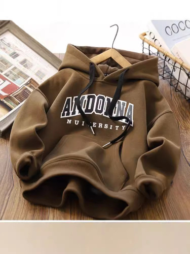 Men's Hoodie Winter 2024 New Arrival Middle Kids Korean Style Trendy Casual Loose Cool Hip Fashion Outerwear Top