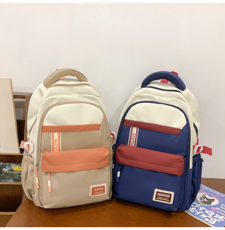 GUIYU Large Capacity Unisex Backpack For Travel & School - Lightweight Durable Nylon With Cushioned Straps, Multi-Compartment Design_voghion.com