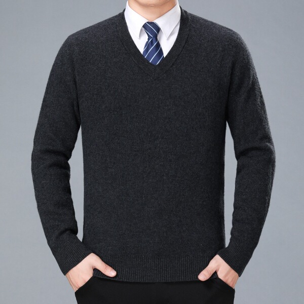 Winter woolen solid color cashmere knitted sweater