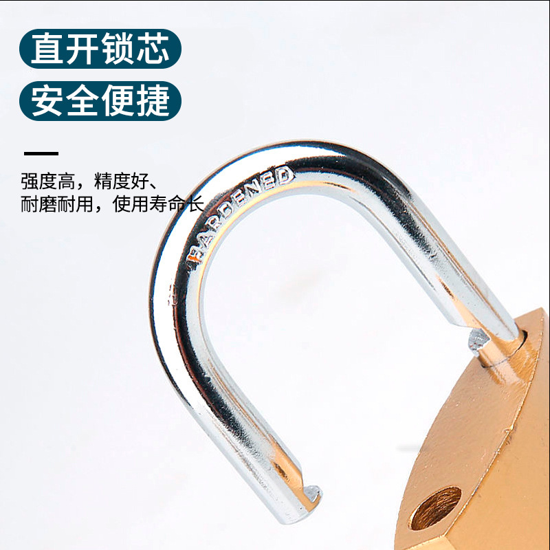 Candado de cobre de imitación genuino, cerradura antirrobo abierta simple general, gabinete impermeable y antioxidante para el hogar, cerradura pequeña con núcleo de cobre a prueba de palanca