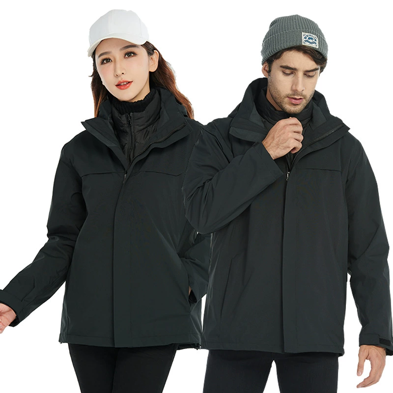 Индивидуальная рабочая одежда на флисовой подкладке Мужская и женская Съемная куртка для альпинизма Индивидуальный логотип Уличная спортивная одежда Три в одном