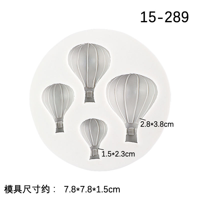 Dibujos Animados globo de aire caliente molde silicona DIY hecho a mano chocolate fondant cake decoración hornear arcilla epoxi