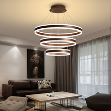 北歐現代簡約吊燈圓環形大廳客廳餐廳燈創意時尚大氣藝術吊燈LED