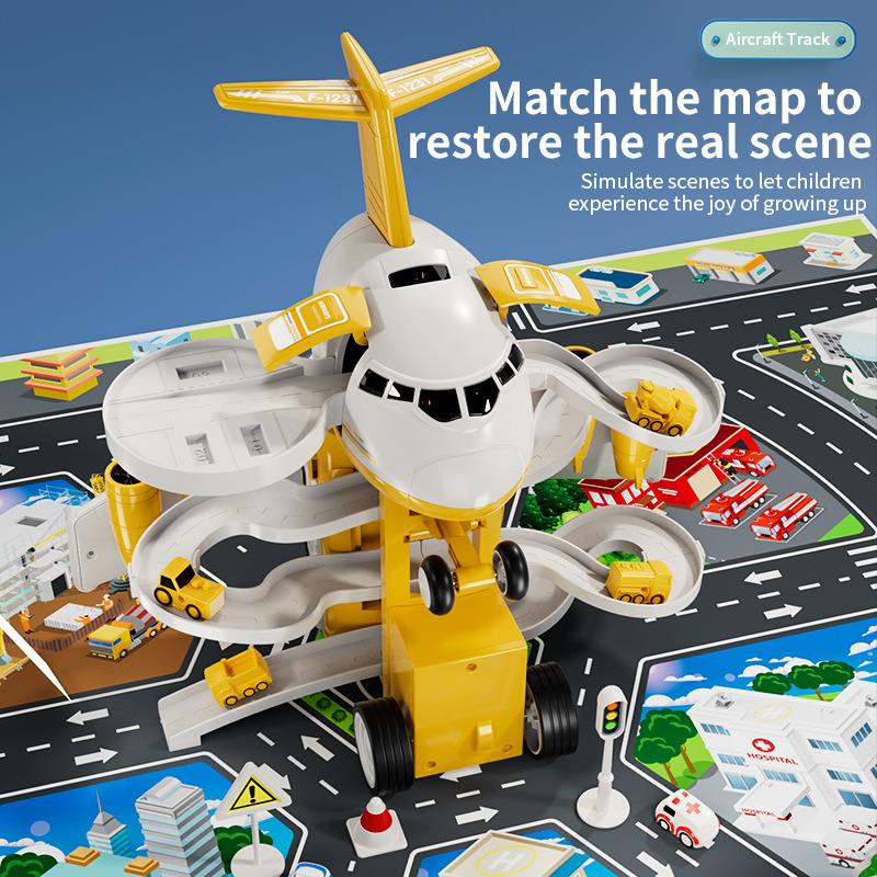 Transfronterizo popular para niños aviones de juguete niño coche de ferrocarril educativo coche de juguete de aleación de ingeniería de fuego grande