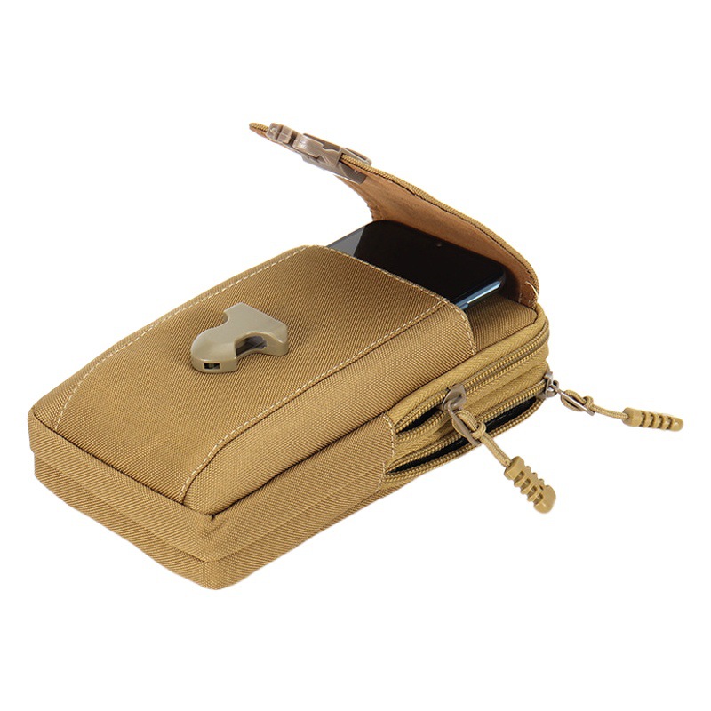 7.5 inch large screen mobile phone bag men wear belt mobile phone case outdoor multi-functional large capacity mobile phone bag horizontal and vertical bag