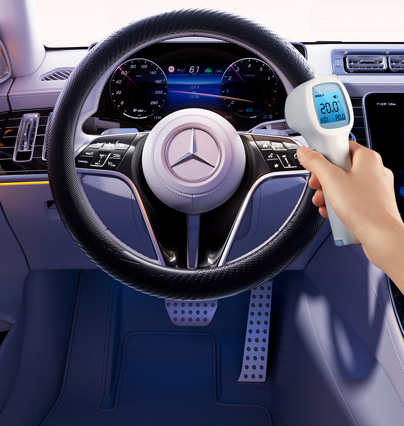 Automotive Silicone Steering Wheel Protective Cover High-end Four Seasons Universal Handles Sweat-absorbent Non-slip Handles for Men and Women Ultra-thin