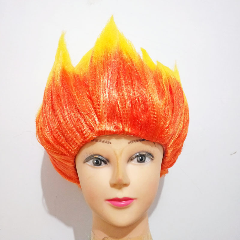 Mufei Trolls Trolls Flame Head Dragon Ball Wig Sun Wukong Super Saiyan Anime Cos Fake