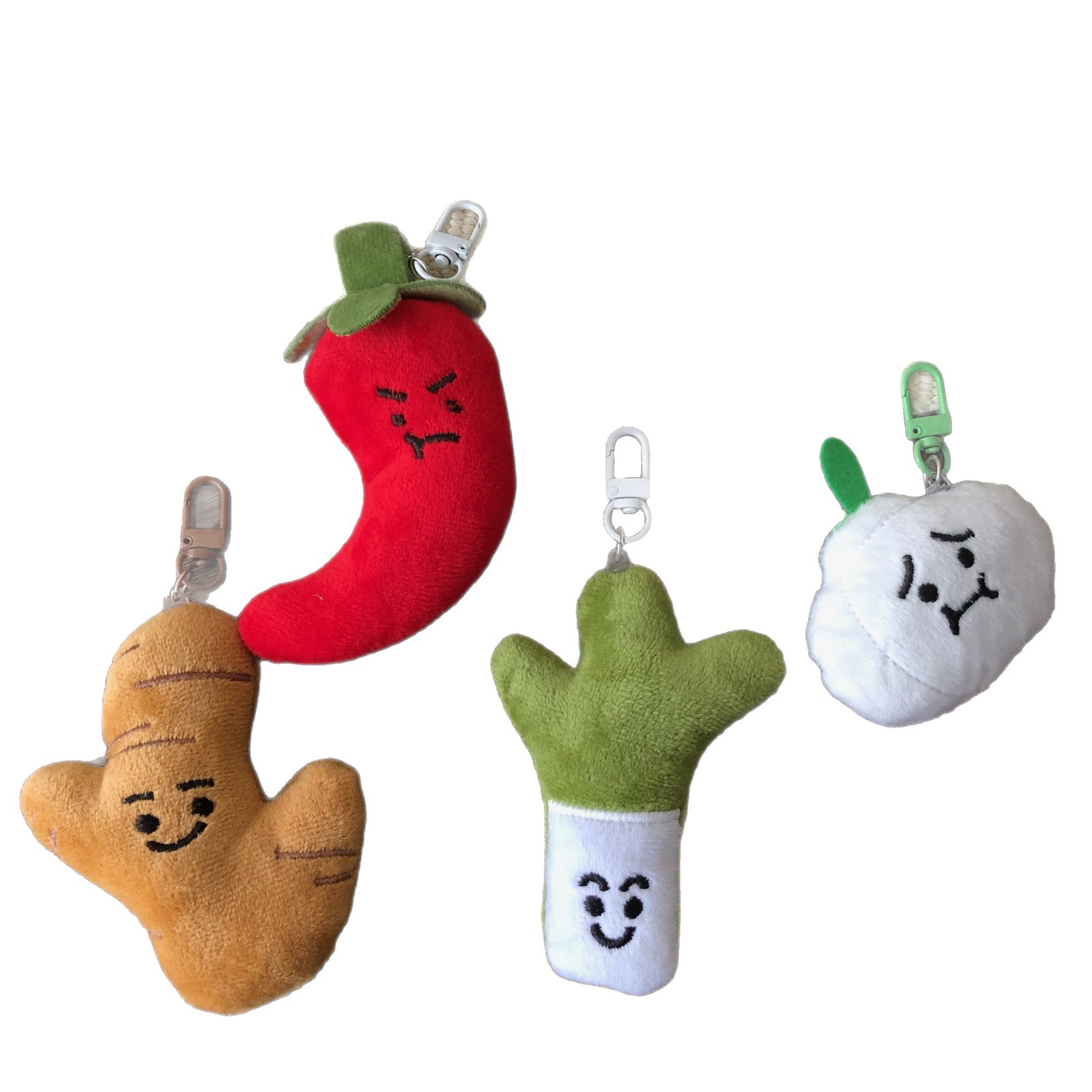 Cartoon Expression Vegetable Doll Pendant Student Versatile Keychain Pendant Girl Bag Doll Boutique Store Pendant