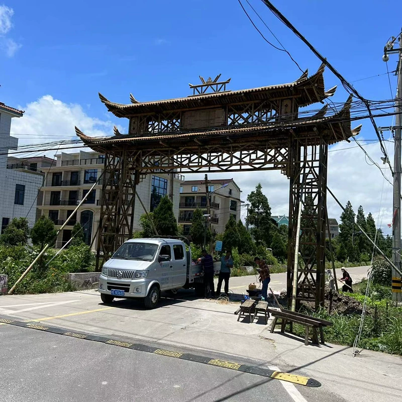 Бамбуковое здание Бамбуковый дом Бамбуковая вилла Ферма Бамбуковый павильон Бамбуковая загородка Бамбуковая арка