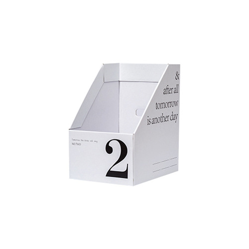 Desktop organization box, paper folding book stand, student documents file holder, office desk archive storage box