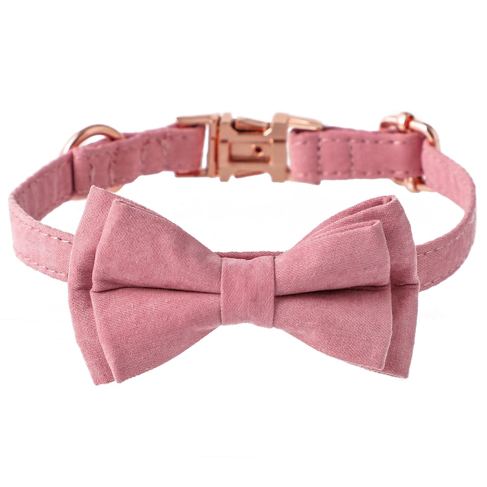 TANPOPO transfronterizo nuevo collar de gato oro rosa corbata de gato corbata de perro británico