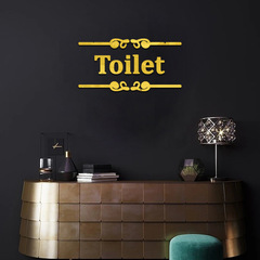 亞克力鏡面牆貼創意DIY浴室衛生間洗手間家居裝飾TOILET鏡子貼紙