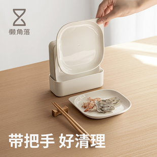 Bone Spit Plate Household Bone Garbage Fruit Plate Residue Dinner Plate Food Grade Desktop Plastic