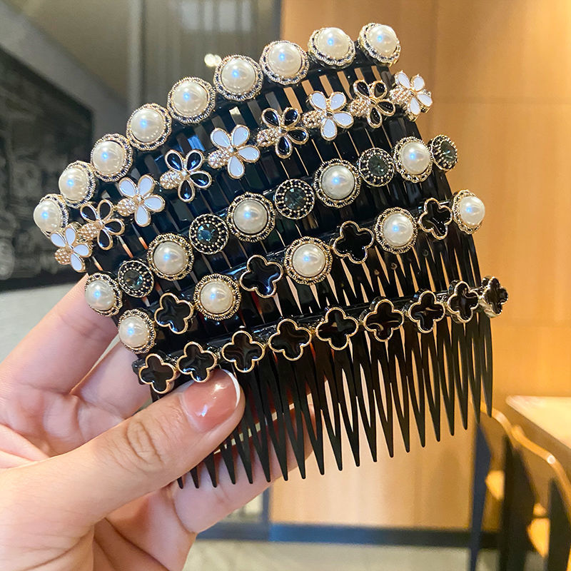 Nuevo estilo de Peine del pelo hembra insertar peine accesorios para el cabello flequillos horquilla Cabeza trasera tocado antideslizante pelo roto acabado artefacto horquilla