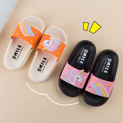 Unicorn children's slippers new summer indoor soft bottom non-slip cute cartoon outer wear boys and girls slippers wholesale