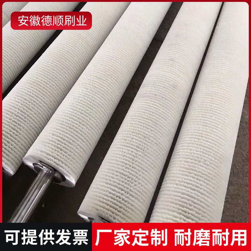 工业用钢丝辊刷辊不锈钢丝镀铜丝刷辊滚筒刷辊沙机辊除锈缠绕式