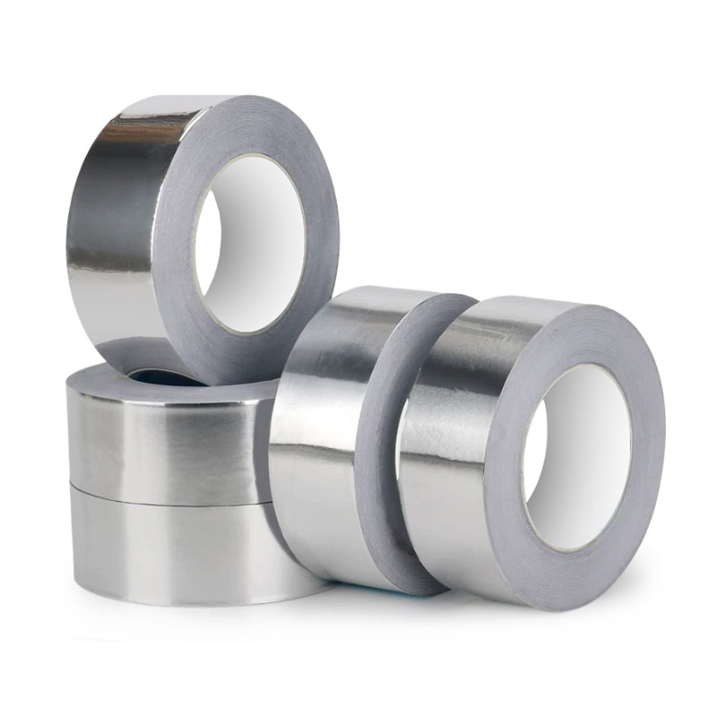 Mayorista grueso resistente a altas temperaturas cinta de aluminio para cubrir la estufa calentador de agua tubería de envoltura de aluminio de fibra de vidrio sellado