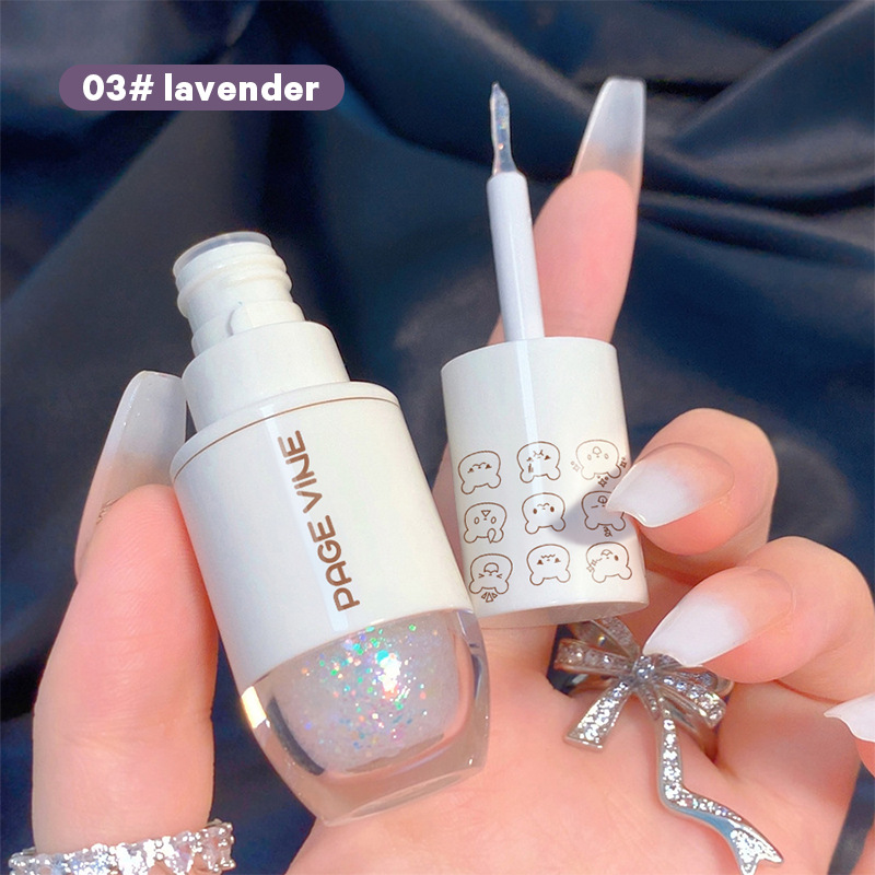 Cross-border color maquillaje PAGE VINE bolsillo barra de brillo natural brillante brillante Amazon barra de agua de sombra de ojos