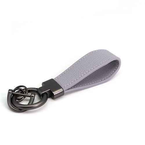 Wholesale leather car DIY keychain printable logo automotive commercial pendant leather keychain waist hanging accessories