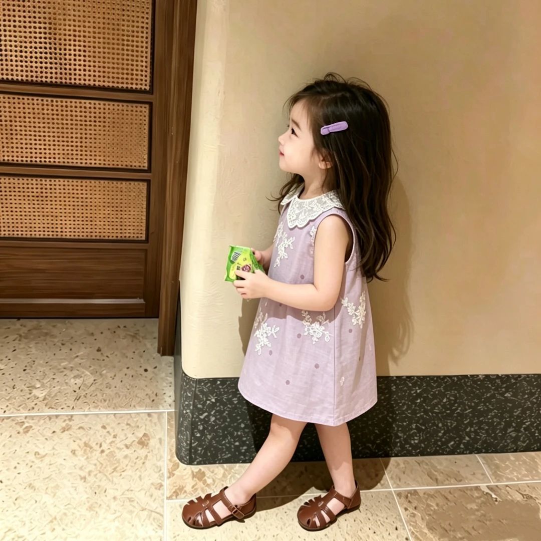 【Tian Xiaosi】Blooming flowers!Girls' Whitening Embroidered Dress…