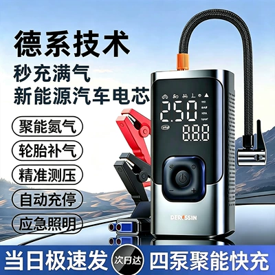 DaiSheng Portable Wireless Car Air Pump, Electric Air Compressor for Cars, Tire Inflator for Small Cars