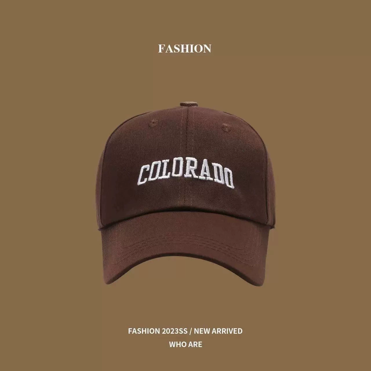 Baseball cap with embroidery, adjustable one-size, washed cotton look, multi-color options