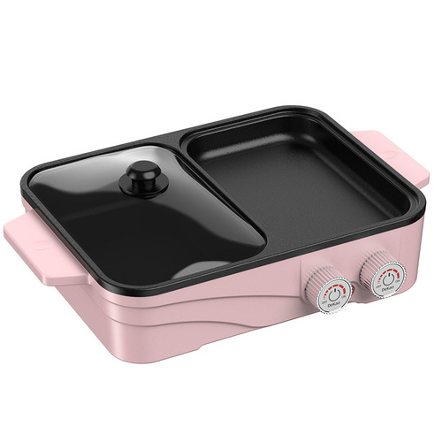 110V Taiwan Version Student Non-Stick Smokeless Electric Grill Dorm Multifunction BBQ Plate Home Electric Grill for Grilling Meat