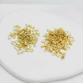 diy服饰配件 14k18k包金开口3字扣手链项链连接件 手工小饰品材料