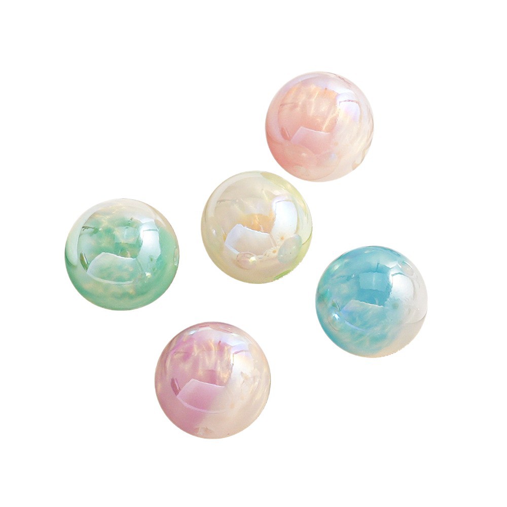 【15-20 piezas】Cuentas redondas coloridas en forma de nube para manualidades, cuentas sueltas para hacer cadenas de teléfono, accesorios para llaveros