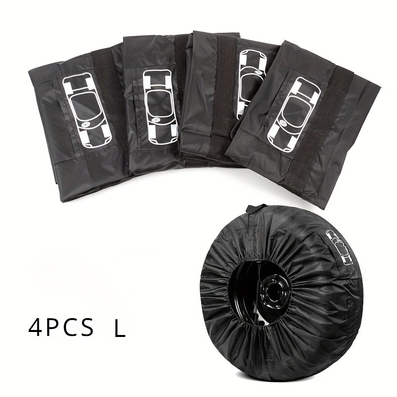 Car Spare Tire Cover, Full-Coverage Tire Cover, Waterproof and Dustproof Protective Cover, Snow Tire Cover, Protective Taffeta Storage Bag