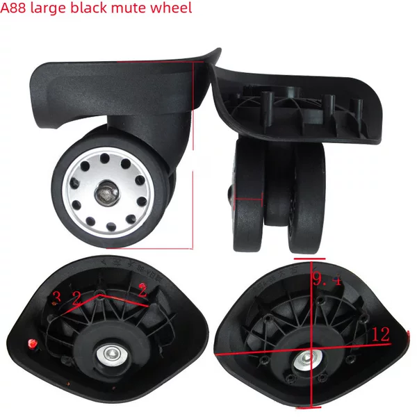 A88 Style Trolley Case Wheel Universal Wheel Luggage Suitcase Caster Wheel Luggage Accessories Mute Wear-resistant