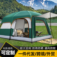 国境を越えた天幕屋外キャンプテント卸売り2室-ホールの多くの人がキャンプをしている
