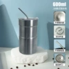 Leather cover steel natural light cup