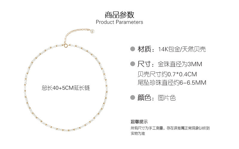 天然贝壳项链