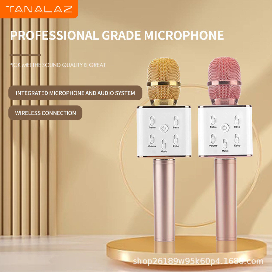 TANALAZk20 Microphone Audio Integrated Bluetooth Microphone Home Portable KTV Artifact Wireless Rechargeable