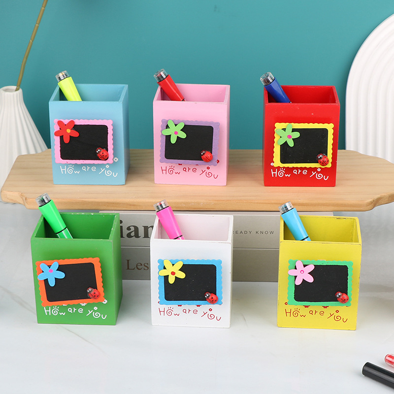 귀여운 색 꽃 작은 칠판 펜 컨테이너 창조적 인 소설 어린이 장난감 선물 아름다운 사무실 문구
