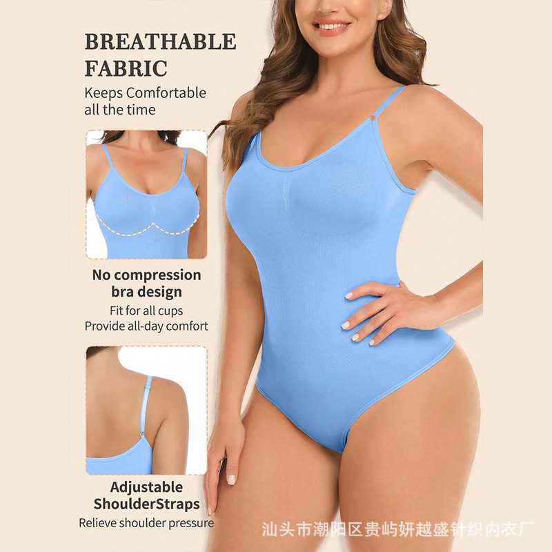 High-Waisted Tummy-Tightening Butt-Lifting Shapewear for Women, Large Size Seamless Thong, One-Piece Corset, Body-Shaping Underwear, Cross-Border Best-Selling Model