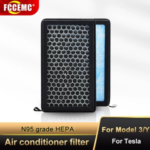 Model3 Tesla Y HEPA PM2.5 aktivləşdirilmiş karbonlu kondisioner filtri
